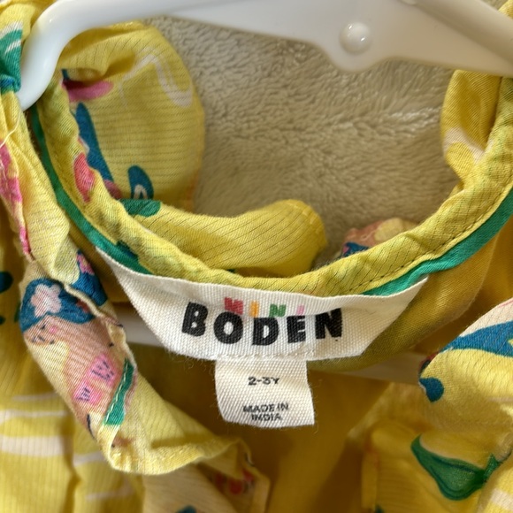 Mini Boden Yellow Mermaid Wrap Dress - Picture 5 of 5